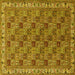 Square Machine Washable Persian Yellow Traditional Rug, wshtr3512yw