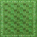 Round Machine Washable Persian Green Traditional Area Rugs, wshtr3512grn