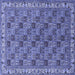 Square Machine Washable Persian Blue Traditional Rug, wshtr3512blu