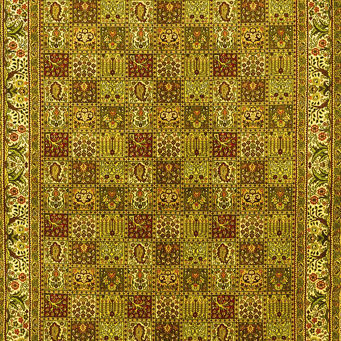 Machine Washable Persian Yellow Traditional Rug, wshtr3512yw