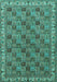 Machine Washable Persian Turquoise Traditional Area Rugs, wshtr3512turq