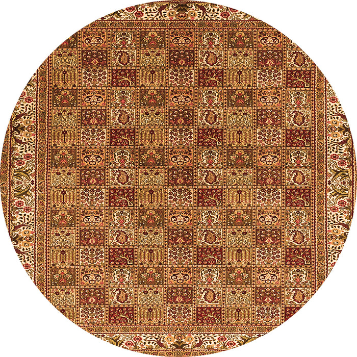 Square Persian Orange Traditional Rug, tr3512org
