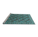 Sideview of Machine Washable Persian Light Blue Traditional Rug, wshtr3512lblu