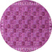 Round Persian Pink Traditional Rug, tr3512pnk