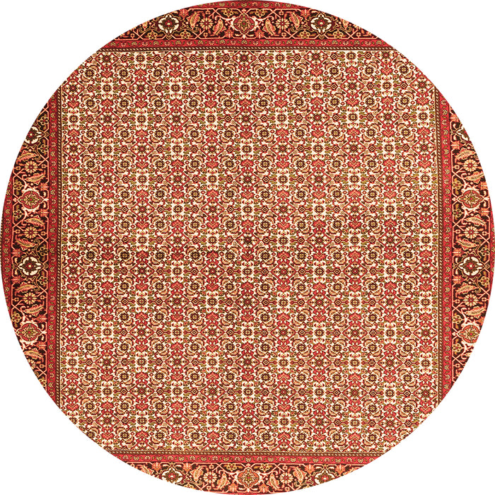 Machine Washable Persian Orange Traditional Area Rugs, wshtr3513org