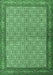 Machine Washable Persian Emerald Green Traditional Area Rugs, wshtr3513emgrn