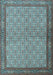 Machine Washable Persian Light Blue Traditional Rug, wshtr3513lblu