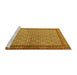 Sideview of Machine Washable Persian Yellow Traditional Rug, wshtr3513yw