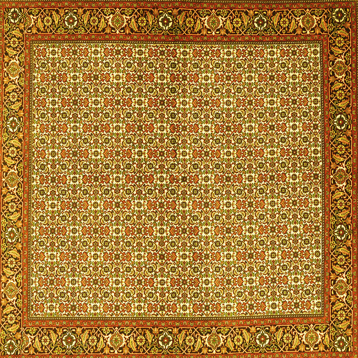 Square Persian Yellow Traditional Rug, tr3513yw