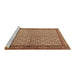 Sideview of Machine Washable Persian Brown Traditional Rug, wshtr3513brn