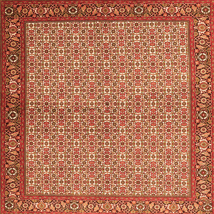 Serging Thickness of Persian Orange Traditional Rug, tr3513org