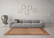 Machine Washable Persian Brown Traditional Rug in a Living Room,, wshtr3513brn