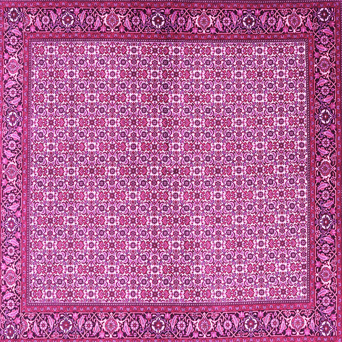 Square Machine Washable Persian Pink Traditional Rug, wshtr3513pnk