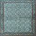 Square Persian Light Blue Traditional Rug, tr3513lblu