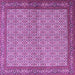 Square Persian Purple Traditional Rug, tr3513pur