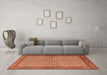 Machine Washable Persian Orange Traditional Area Rugs in a Living Room, wshtr3513org