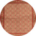 Square Persian Orange Traditional Rug, tr3513org