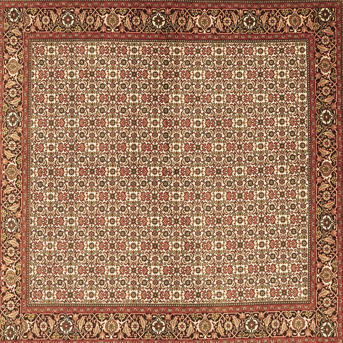 Square Persian Brown Traditional Rug, tr3513brn
