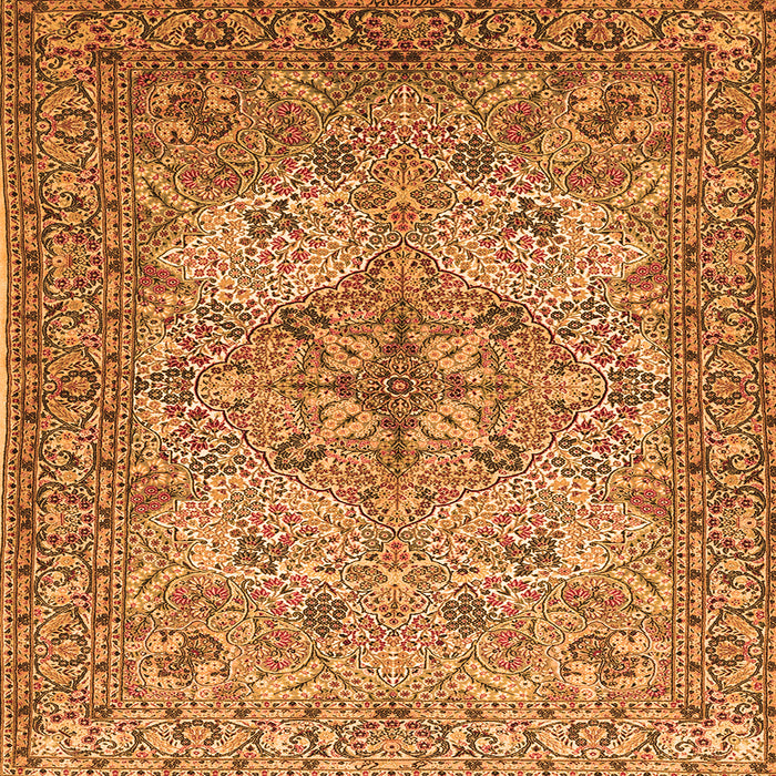 Serging Thickness of Animal Orange Traditional Rug, tr3514org