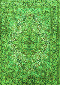 Animal Green Traditional Rug, tr3514grn