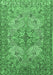 Animal Emerald Green Traditional Rug, tr3514emgrn