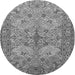 Square Animal Gray Traditional Rug, tr3514gry