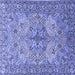 Square Animal Blue Traditional Rug, tr3514blu