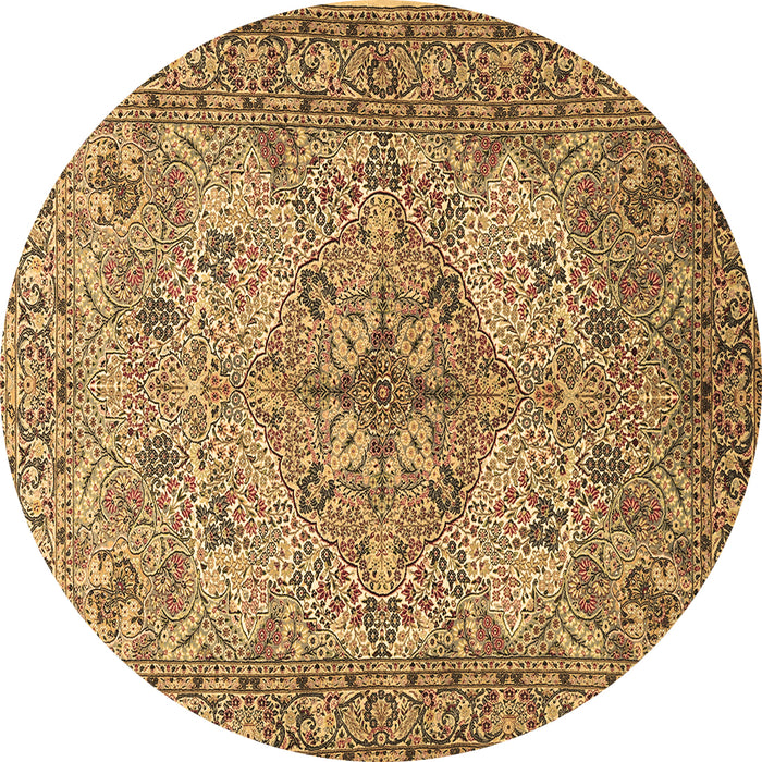 Round Machine Washable Animal Brown Traditional Rug, wshtr3514brn