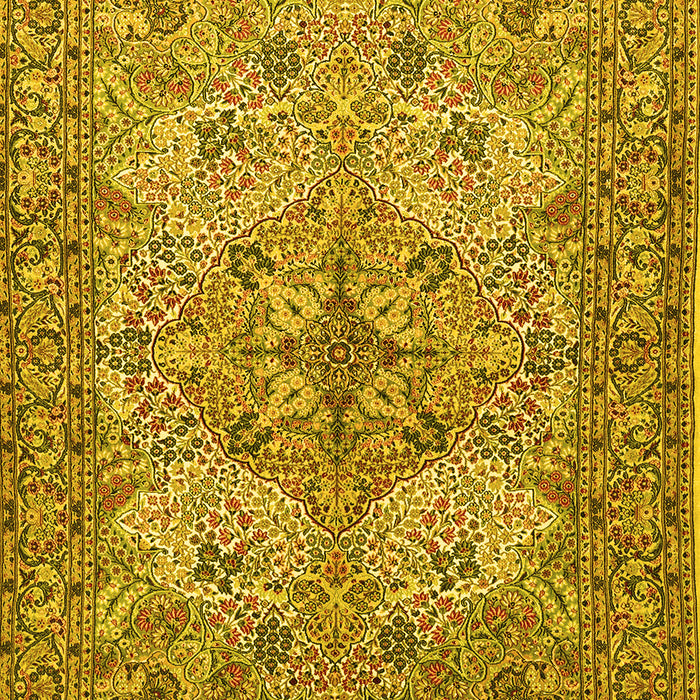 Machine Washable Animal Yellow Traditional Rug, wshtr3514yw