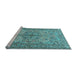 Sideview of Machine Washable Animal Light Blue Traditional Rug, wshtr3514lblu