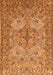 Animal Orange Traditional Rug, tr3514org