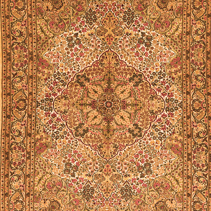 Serging Thickness of Machine Washable Animal Orange Traditional Area Rugs, wshtr3514org