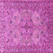 Square Animal Pink Traditional Rug, tr3514pnk