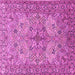Square Machine Washable Animal Pink Traditional Rug, wshtr3514pnk