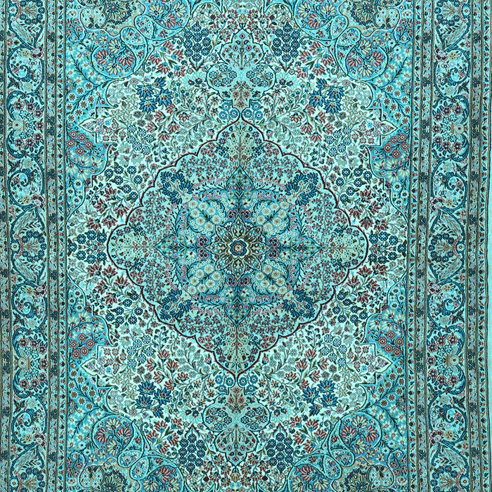 Machine Washable Animal Light Blue Traditional Rug, wshtr3514lblu