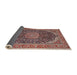 Sideview of Traditional Saffron Red Medallion Rug, tr3515