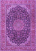 Machine Washable Medallion Purple Traditional Area Rugs, wshtr3515pur