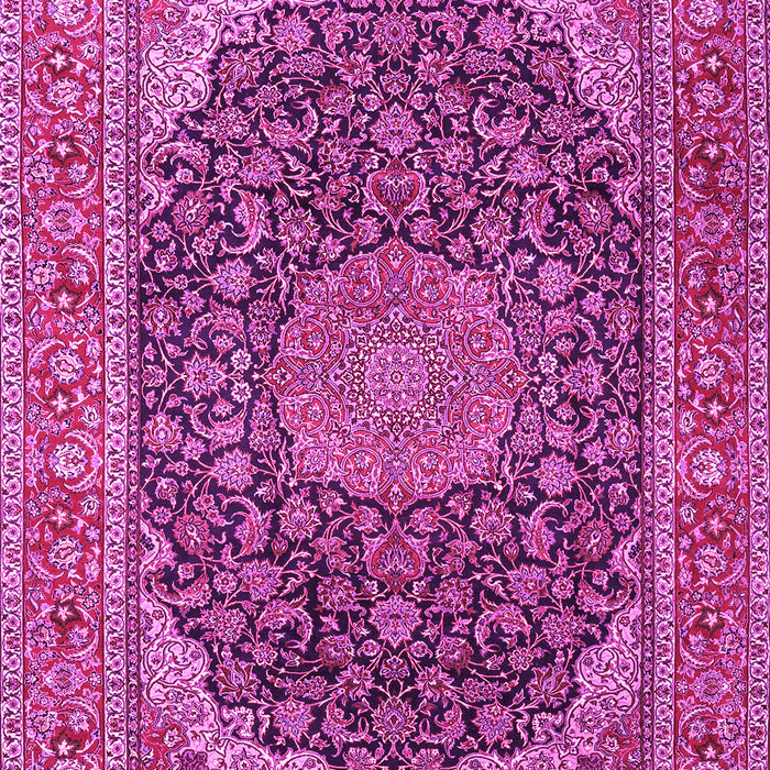 Medallion Pink Traditional Rug, tr3515pnk
