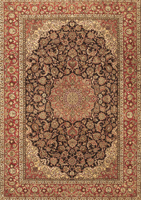 Medallion Brown Traditional Rug, tr3515brn