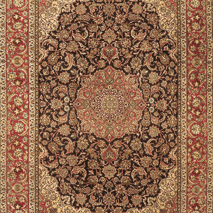 Medallion Brown Traditional Rug, tr3515brn