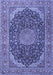 Medallion Blue Traditional Rug, tr3515blu