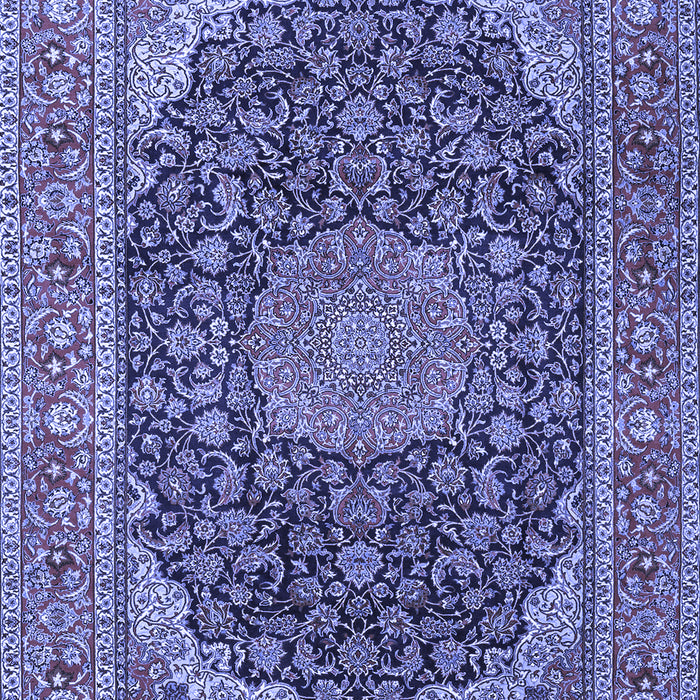 Medallion Blue Traditional Rug, tr3515blu