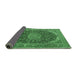 Sideview of Medallion Emerald Green Traditional Rug, tr3515emgrn