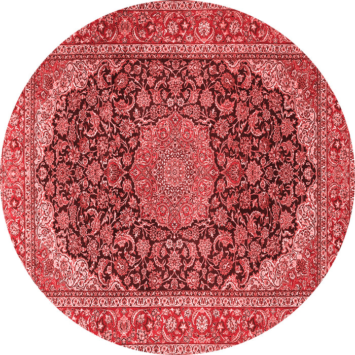 Machine Washable Medallion Red Traditional Rug, wshtr3515red