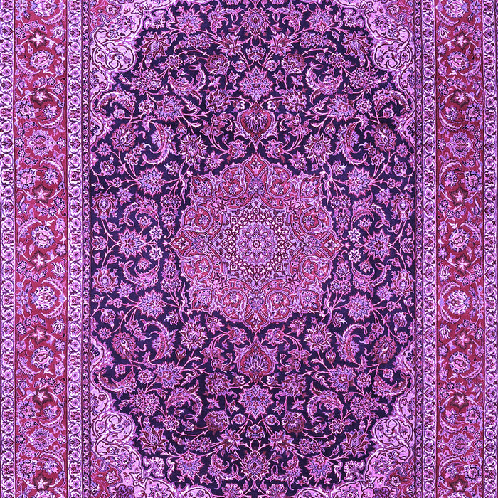 Medallion Purple Traditional Rug, tr3515pur