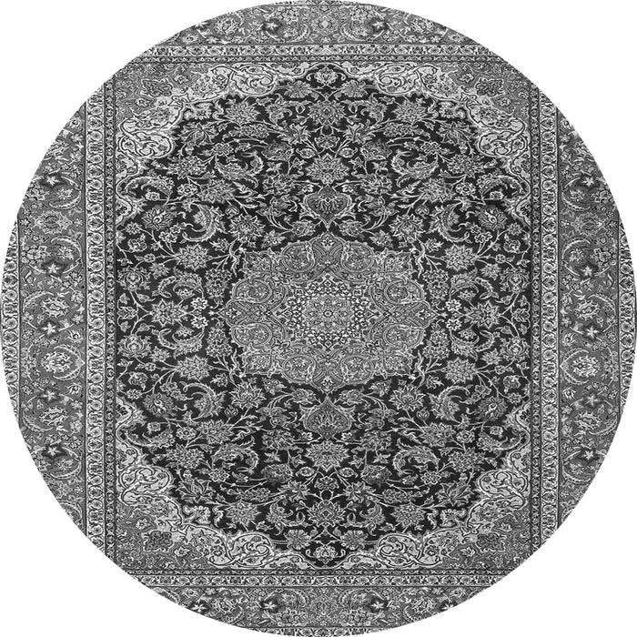 Square Medallion Gray Traditional Rug, tr3515gry
