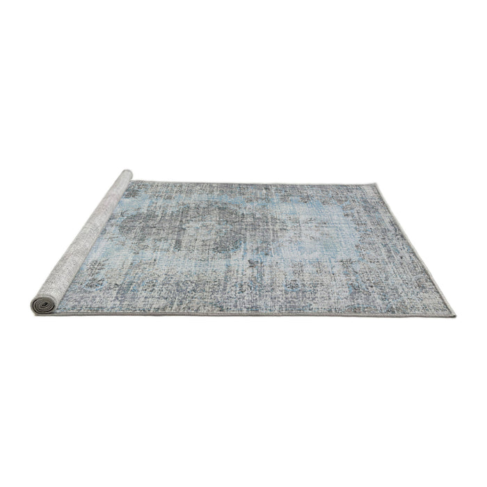 Sideview of Machine Washable Traditional Light Gray Rug, wshtr3516