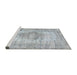 Sideview of Machine Washable Traditional Light Gray Rug, wshtr3516