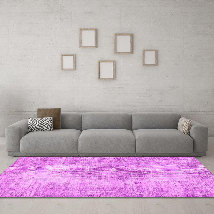 Machine Washable Persian Pink Traditional Rug in a Living Room, wshtr3516pnk