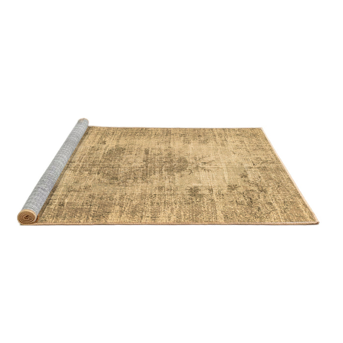 Sideview of Machine Washable Persian Brown Traditional Rug, wshtr3516brn